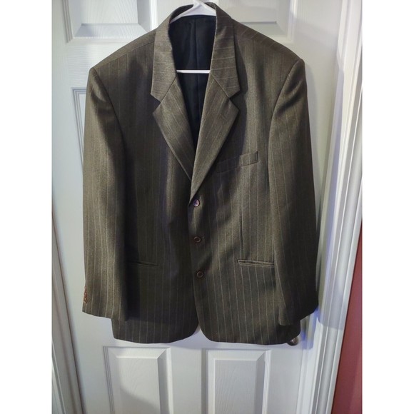 Di Palma Blazer Jacket Size 44R Brown Multicolor Stripes - Picture 2 of 9